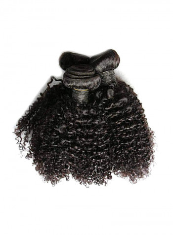 3-Bundle Short Curly Hair Extension Black 10inch
