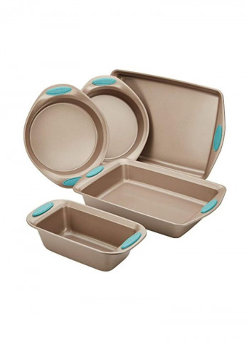 5-Piece Nonstick Bakeware Set Brown