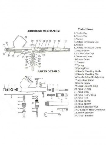 Airbrush Air Compressor Kit Silver/Black