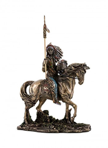 Mandan Indian Chief Statue Multicolour 7inch
