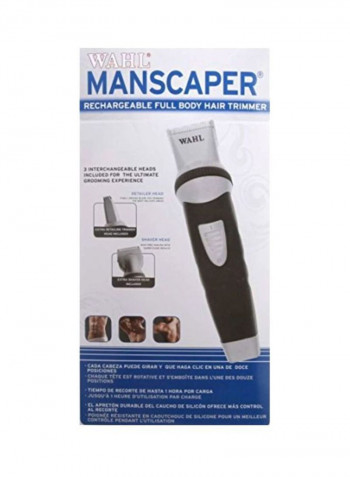 Professional Manscaper Trimmer Black/Silver