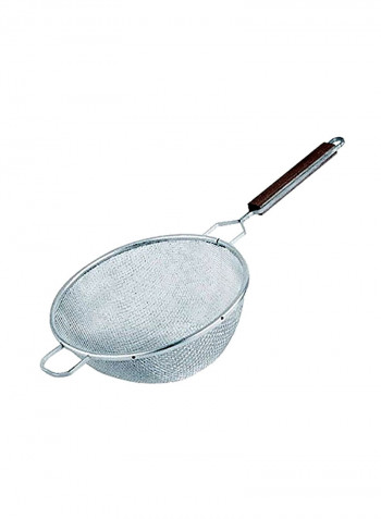 Double Mesh Strainer Silver