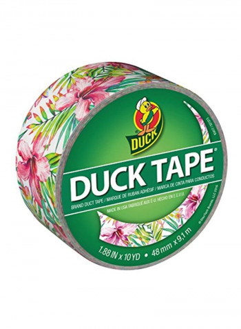 Single Roll Printed Duct Tape White/Red/Green