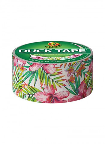 Single Roll Printed Duct Tape White/Red/Green