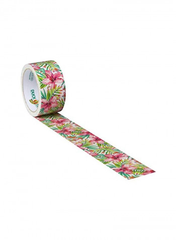 Single Roll Printed Duct Tape White/Red/Green