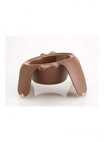 Yoga Raised Pet Bowl Brown L