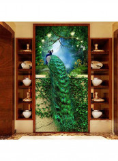 5D Green Peacock Diamond Painting Home Decoration Wallpaper Multicolour 50x75cm