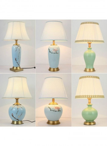 Ceramic Table Lamp Green/Golden