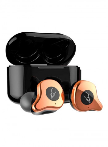 In-Ear Bluetooth Earphones With Charging Box Gold/Black