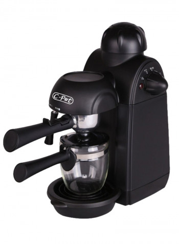 Portable Steam Milk Brewing Coffee Maker Machine HC6938 Black/Clear