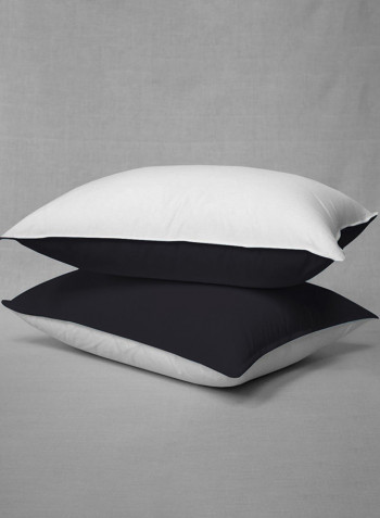 3-Piece Reversible Egyptian Cotton Duvet Cover Set Black/White King