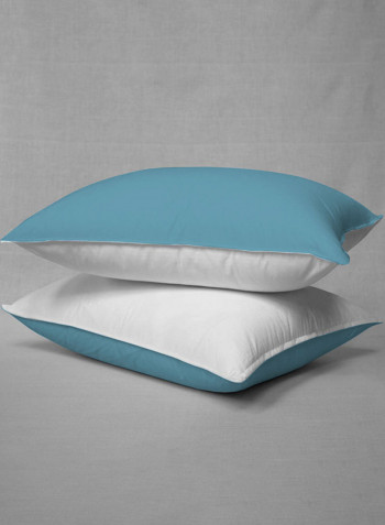 3-Piece Reversible Egyptian Cotton Duvet Cover Set Blue/White King
