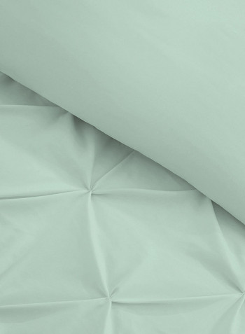 3-Piece Tufted Pattern Egyptian Cotton Duvet Cover Set Light Green King