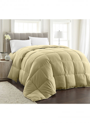 Egyptian Cotton Solid Comforter Beige King