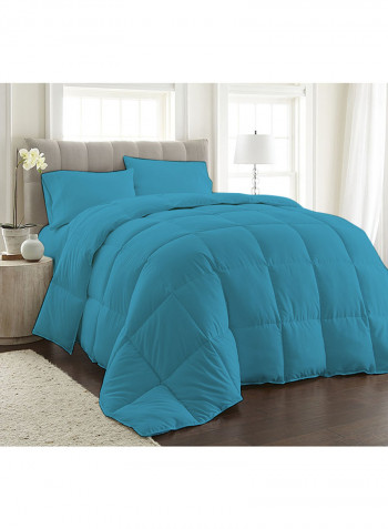 Egyptian Cotton Solid Comforter Blue King