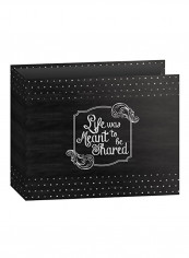 3-Ring Printed Chalkboard Shared Scrapbook Black 12.625X3.125X15.375inch