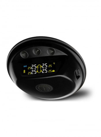 LED Tire Pressure Monitor With 4 External Cap Sensors Set