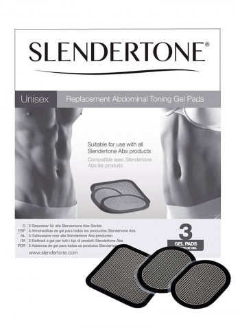 Pack of 3 Replacement Abdominal Toning Gel Pads