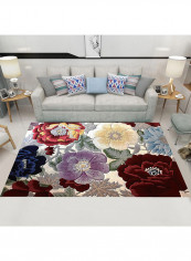 Wear-Resistant Floral Pattern Carpet Multicolour 120x160centimeter