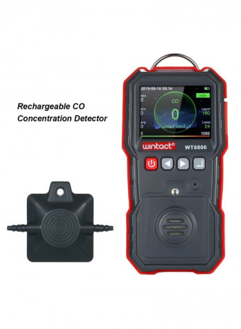 Professional CO Concentration Detector Kit Black/Red 138 x 71 x 49millimeter