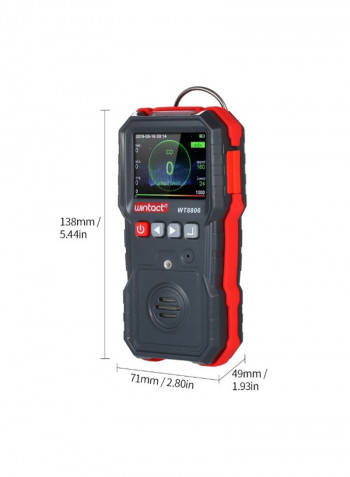 Professional CO Concentration Detector Kit Black/Red 138 x 71 x 49millimeter