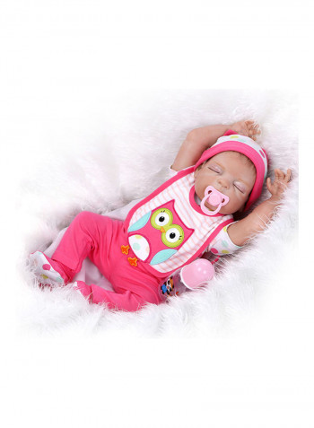 Reborn Baby Doll with Pink Outfit 43.3x15x24.5cm