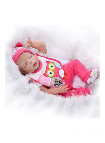 Reborn Baby Doll with Pink Outfit 43.3x15x24.5cm