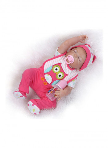 Reborn Baby Doll with Pink Outfit 43.3x15x24.5cm