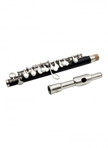 Piccolo Ottavino Half-size Flute Cupronickel Silver Plated C Key Tone with Polish Cloth Cleaning Stick Padded Box Case Screwdriver Musical Instruments