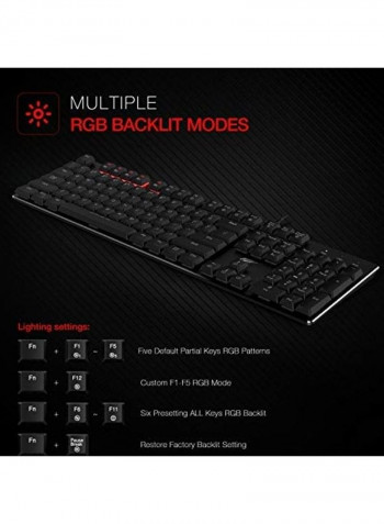 RGB Backlit Wired Gaming Keyboard