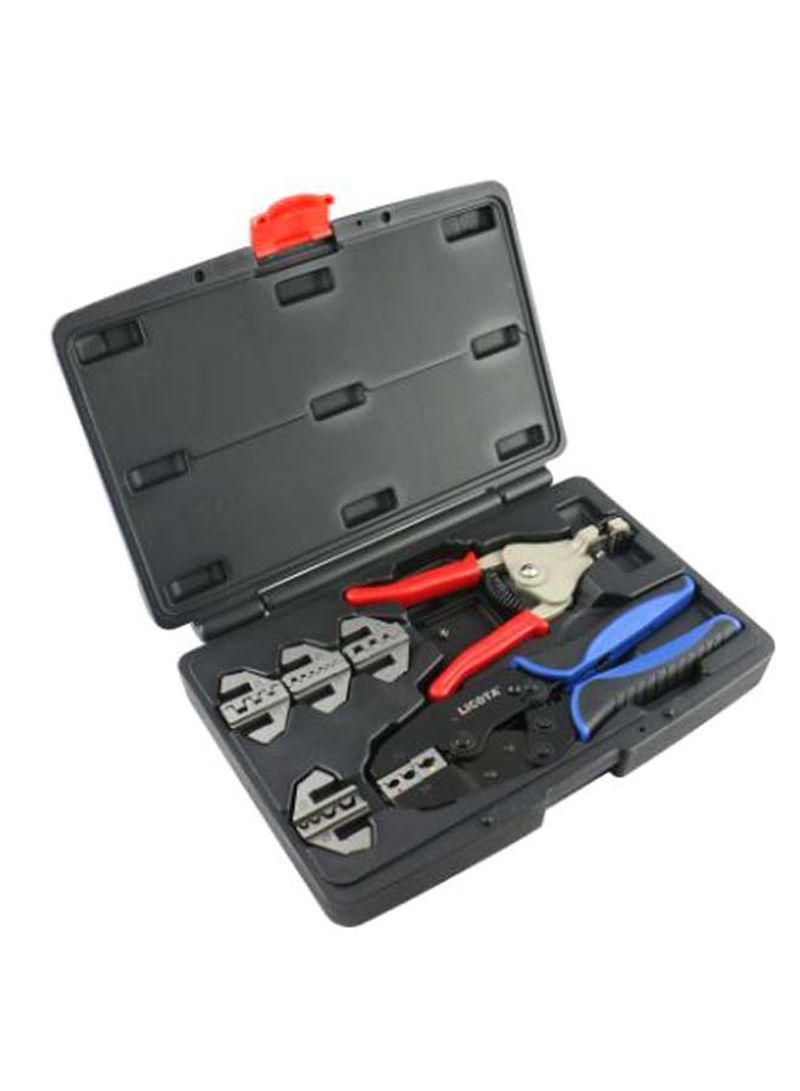 7-Piece Professional Crimping Tool And Stripper Kit Multicolour