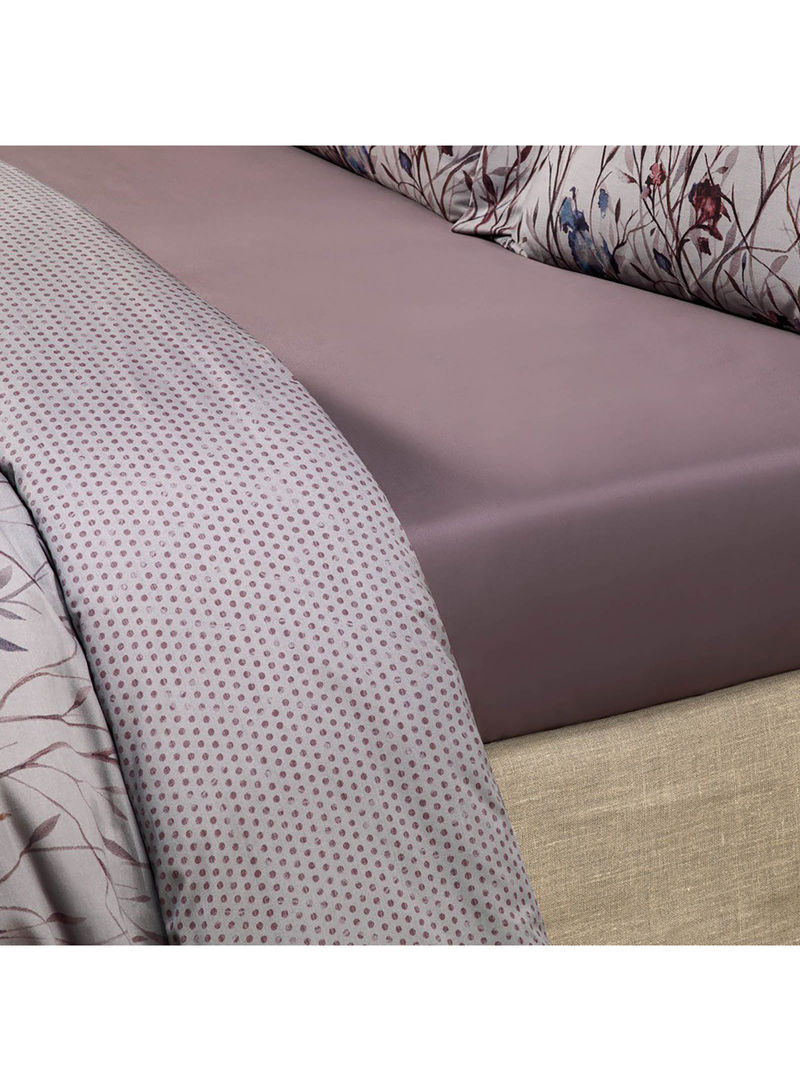 Violetta Fitted Sheet Cotton Purple 180x200centimeter