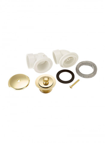 7-Piece Polished Brass Standard PVC Kit Multicolour