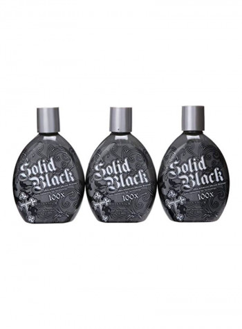 3-Piece Solid Black Bronzer Lotion Black