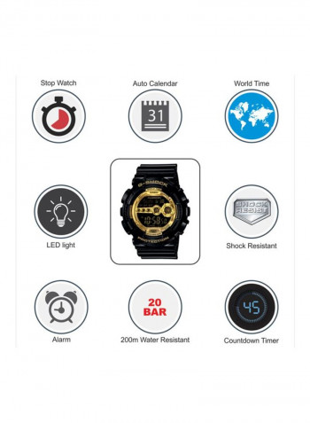 Men's G-Shock Water Resistant Digital Watch GD-100GB-1