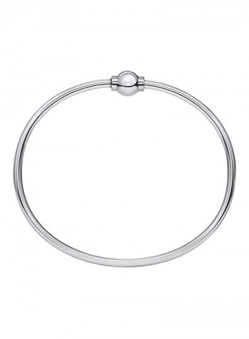 Sterling Silver Single Ball Threaded Bracelet