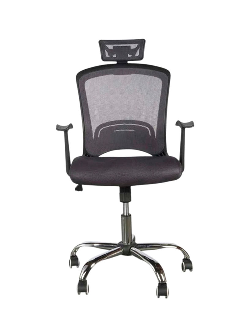 Enkel High Back Chair Black/Silver