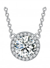 Round Cubic Zirconia CZ Paving Pendant Necklace reviews Round Cubic Zirconia CZ Paving Pendant Necklace