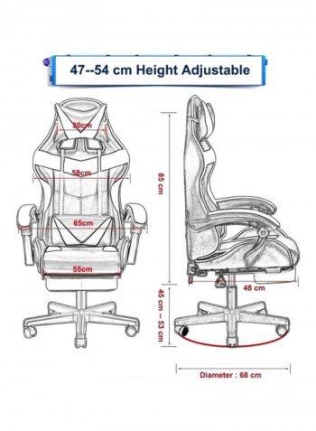 High Back Video Game Chair Black/White
