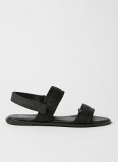 Logo Strap Flat Sandals Black reviews Logo Strap Flat Sandals Black