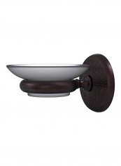 Monte Carlo Collection Wall Mounted Soap Dish Brown/Clear 3x4.5x2.5inch