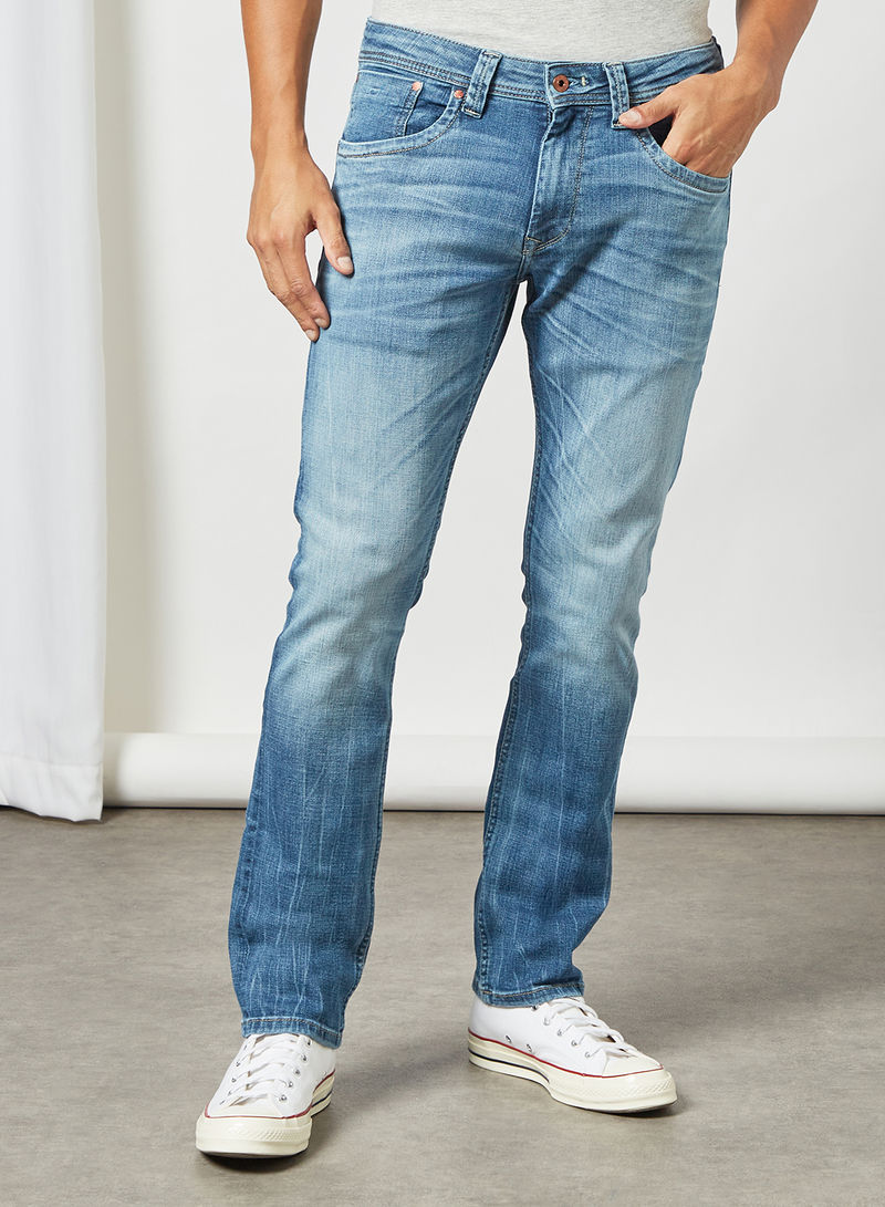 Straight Fit Jeans Light Blue