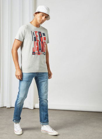 Straight Fit Jeans Light Blue