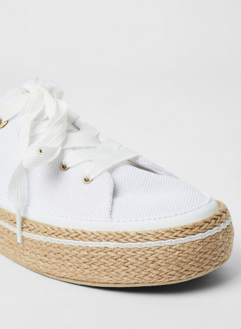 Vulcanised Platform Sneakers White