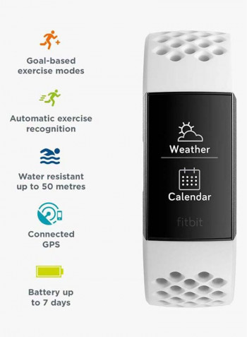 Charge 3 NFC Special Edition Advanced Fitness Tracker Frost White/Graphite