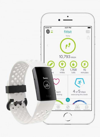 Charge 3 NFC Special Edition Advanced Fitness Tracker Frost White/Graphite