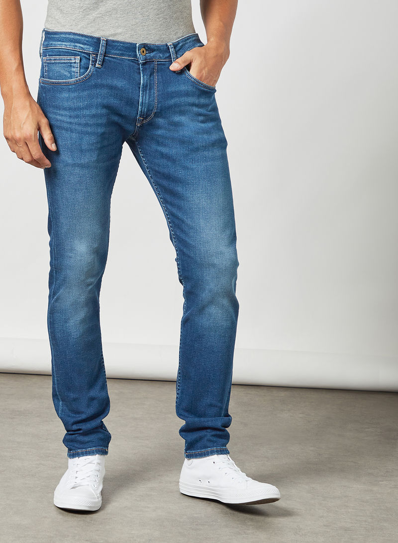 Regular Tapered Fit Jeans Blue