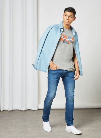 Regular Tapered Fit Jeans Blue