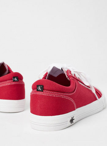 Vulcanized Low Top  Sneakers Red