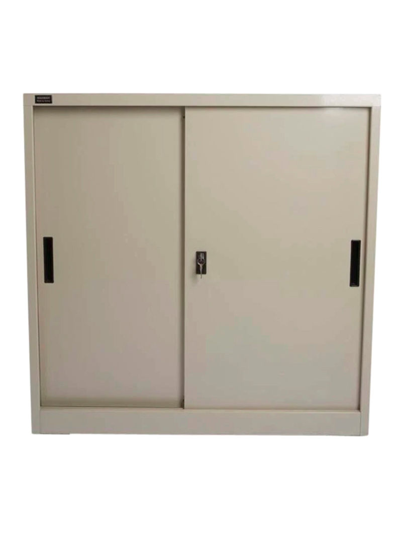 Sliding Door Filing Cabinet Beige 91.4x183x46.3centimeter